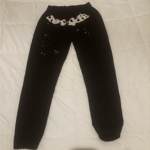 Kids Black Joggers with Star Details - Picture 1 of 4